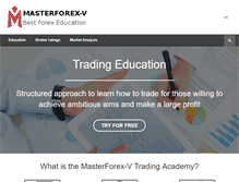 Tablet Screenshot of masterforex-v.com